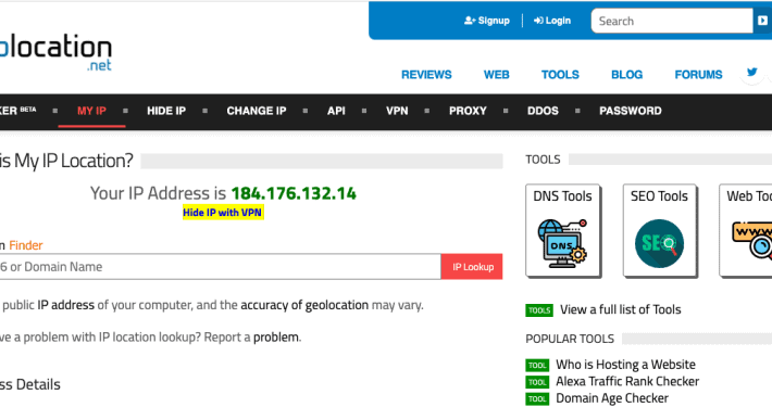 UpdateIPv4 Address Geolocation
