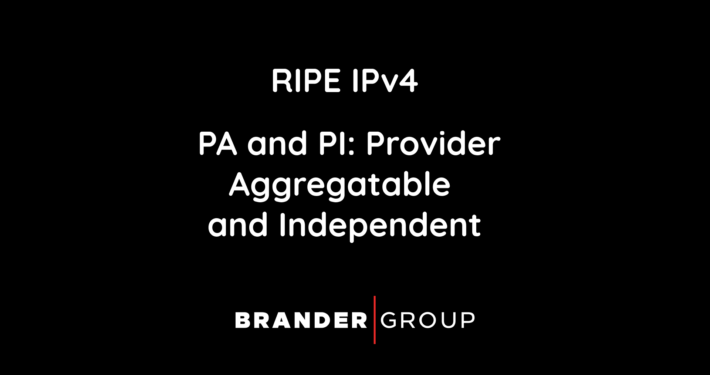 RIPE Provider Aggregatable Provider Independent PI IPv4