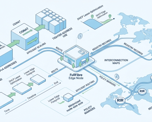 Editorial illustration for FullFibre Turned CGNAT Into an IPv4 Efficiency Tool