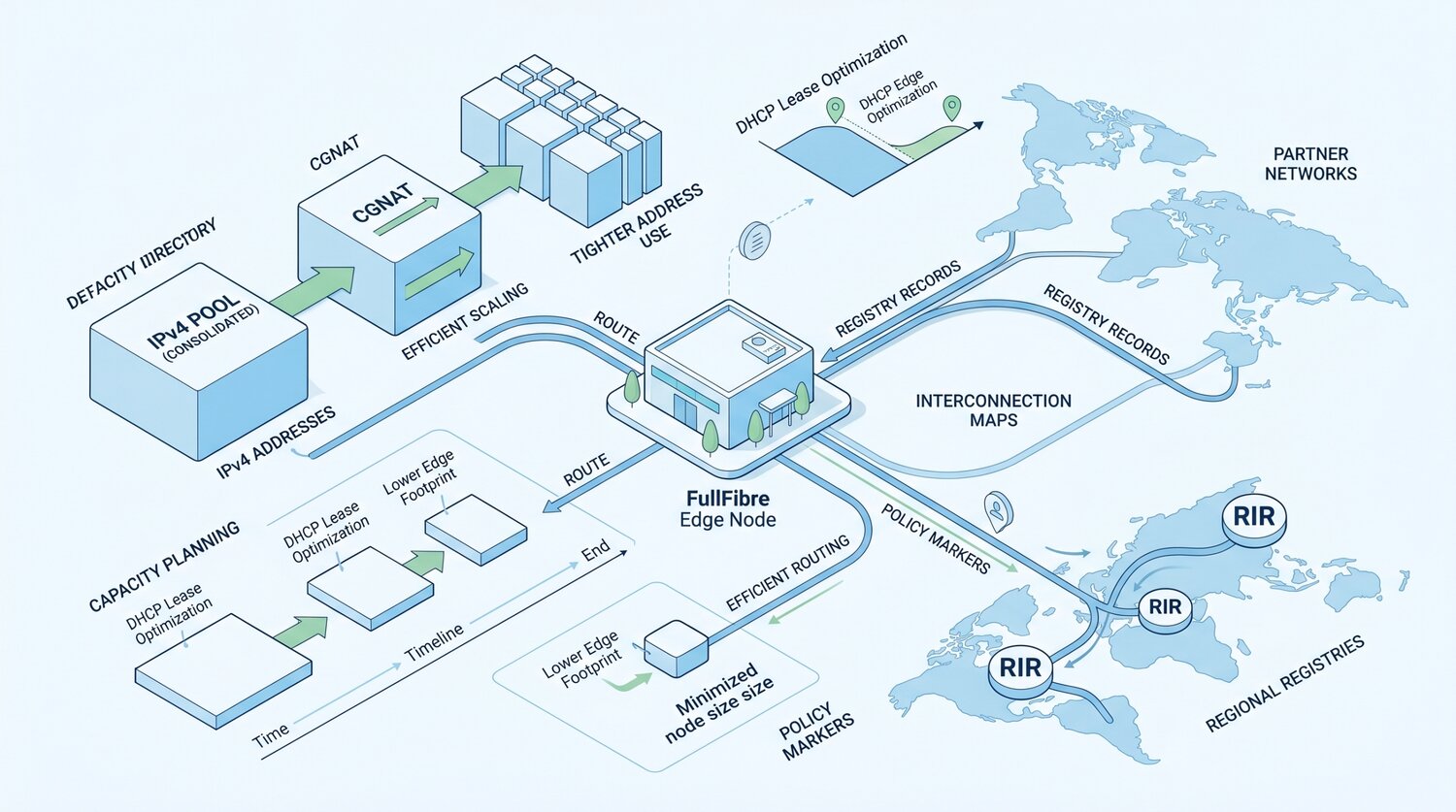 Editorial illustration for FullFibre Turned CGNAT Into an IPv4 Efficiency Tool