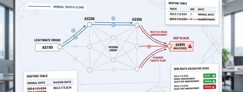 Editorial illustration for What Is BGP Hijacking? How Routing Attacks Work
